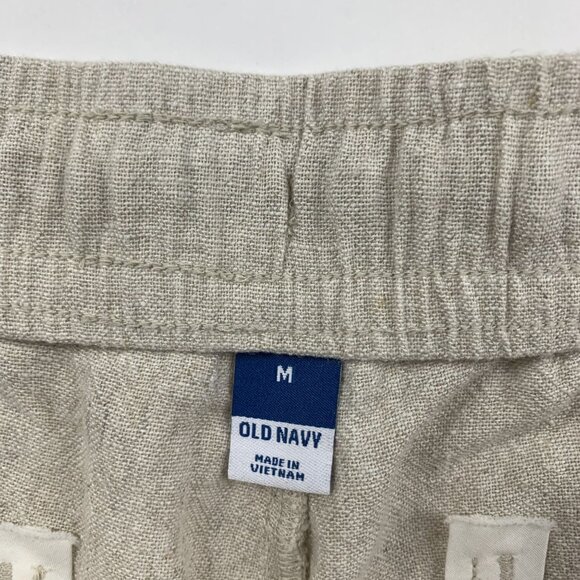 Old Navy Flax Linen Blend High Rise Pull On Shorts M - Picture 3 of 5